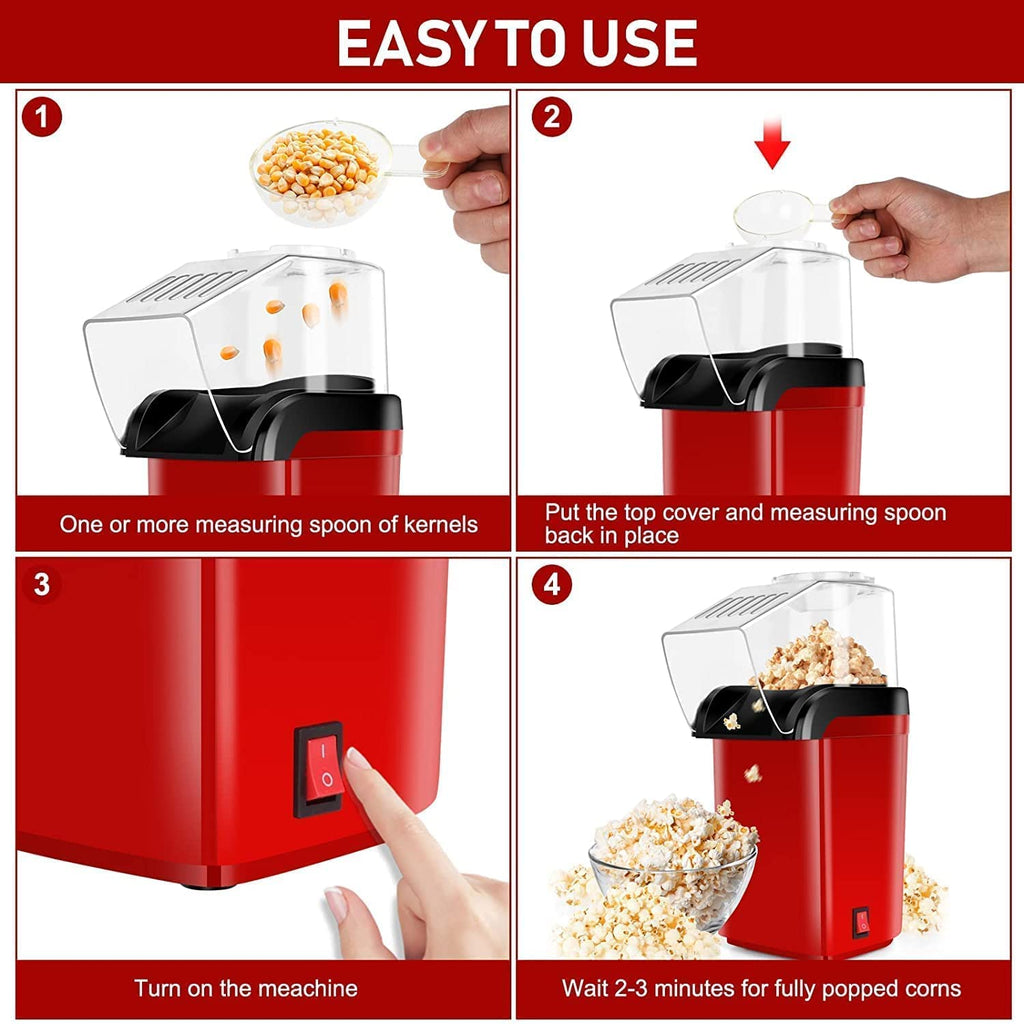 Electric Hot Air Popcorn Maker for Home