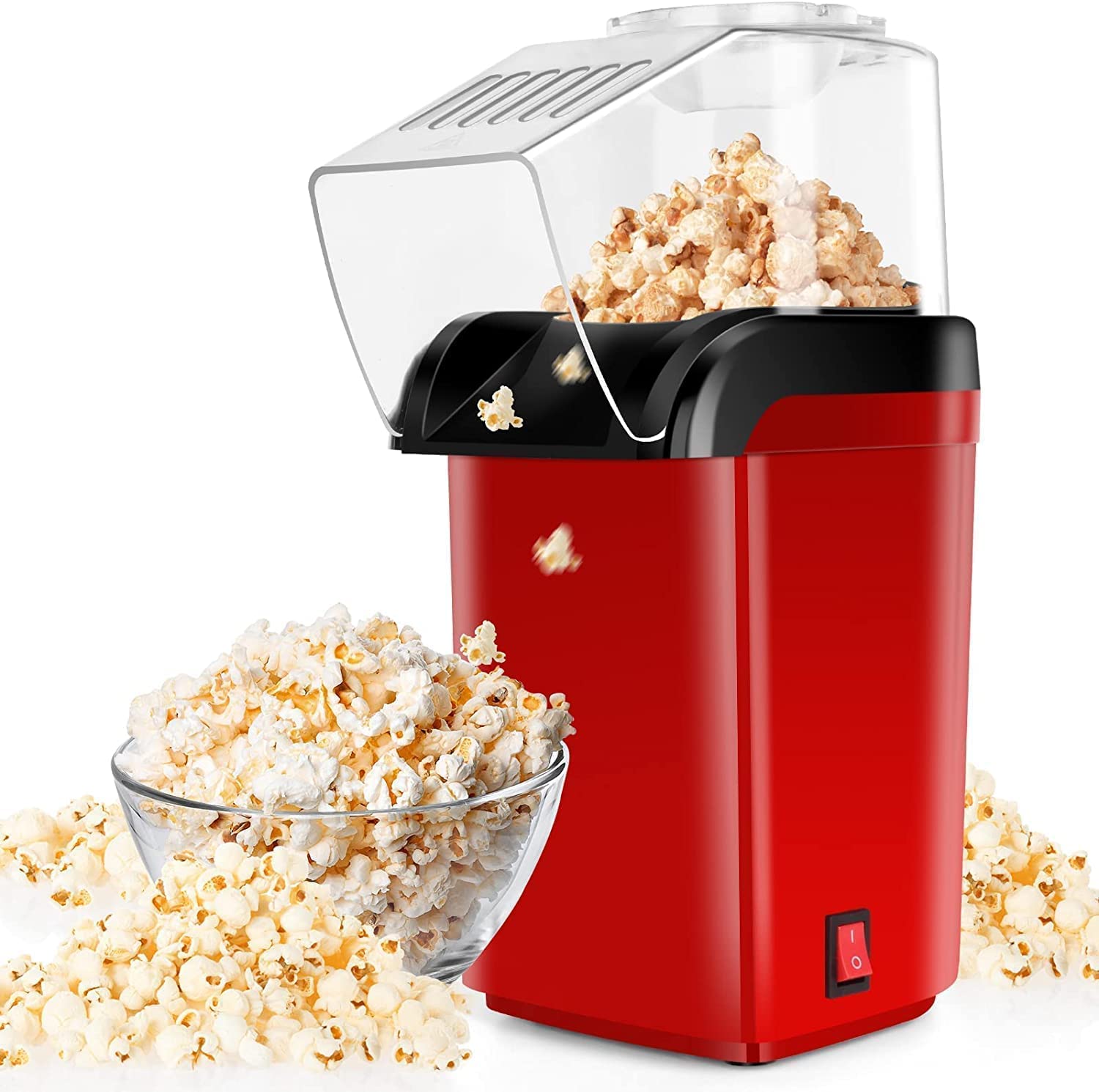 Electric Hot Air Popcorn Maker for Home